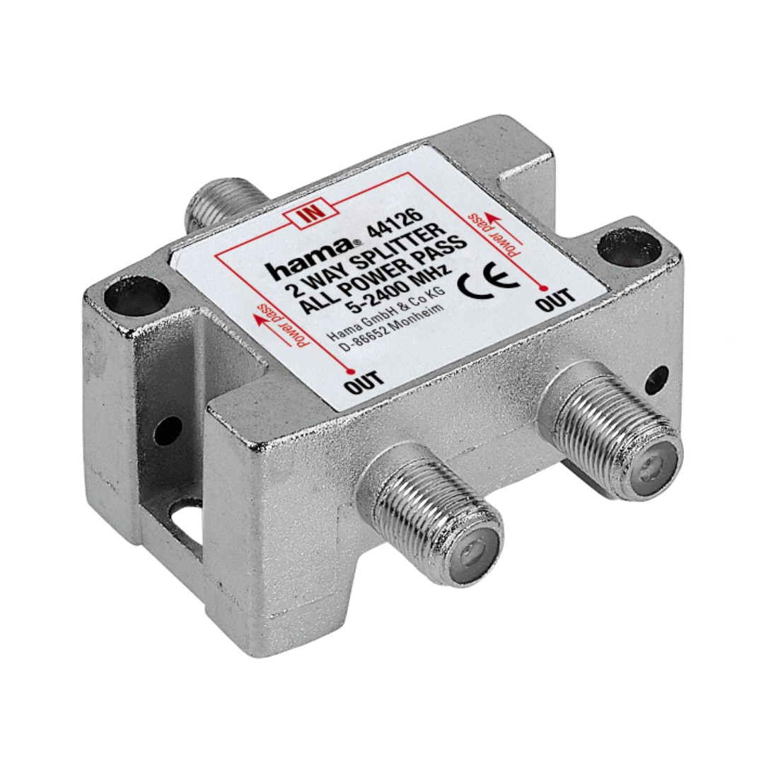 HAMA 2-fach, voll geschirmt SAT-Verteiler