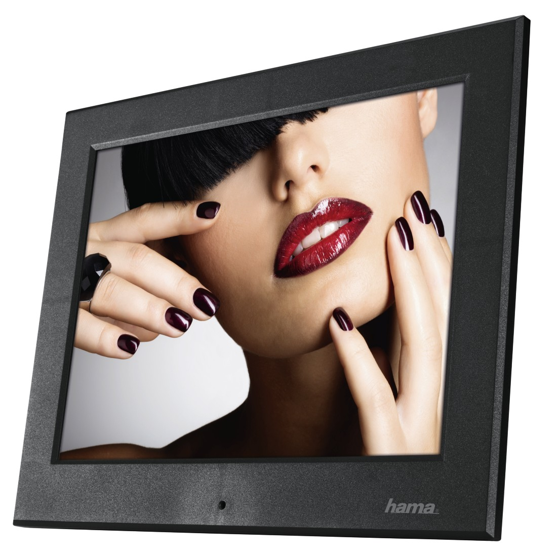 HAMA 8SLB Digitaler Bilderrahmen, 20,32 cm, 1.024 x 768 Pixel, Schwarz-Matt