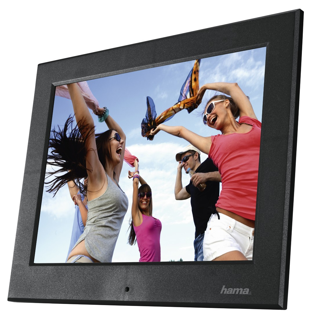 HAMA 8SLB Digitaler Bilderrahmen, 20,32 cm, 1.024 x 768 Pixel, Schwarz-Matt