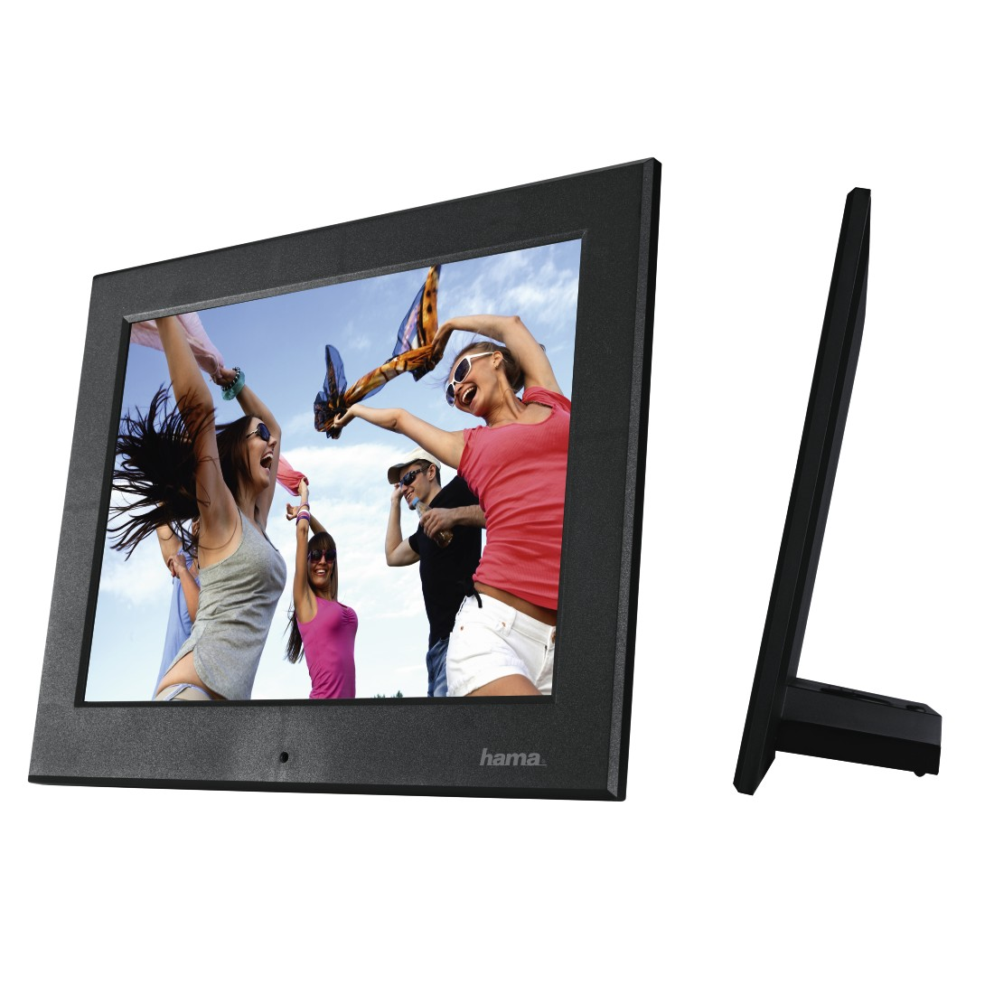 HAMA 8SLB Digitaler Bilderrahmen, 20,32 cm, 1.024 x 768 Pixel, Schwarz-Matt