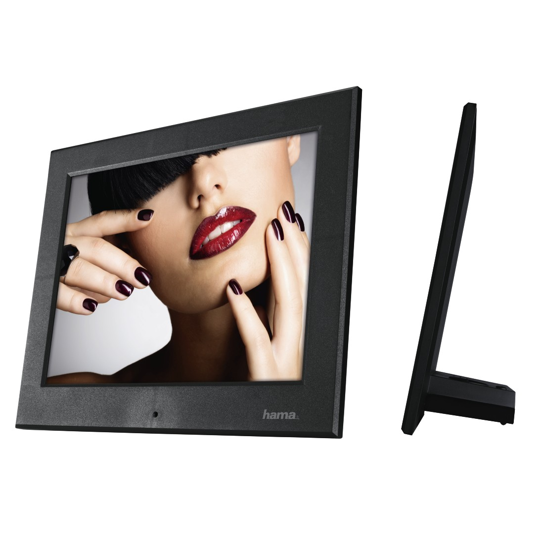HAMA 8SLB Digitaler Bilderrahmen, 20,32 cm, 1.024 x 768 Pixel, Schwarz-Matt