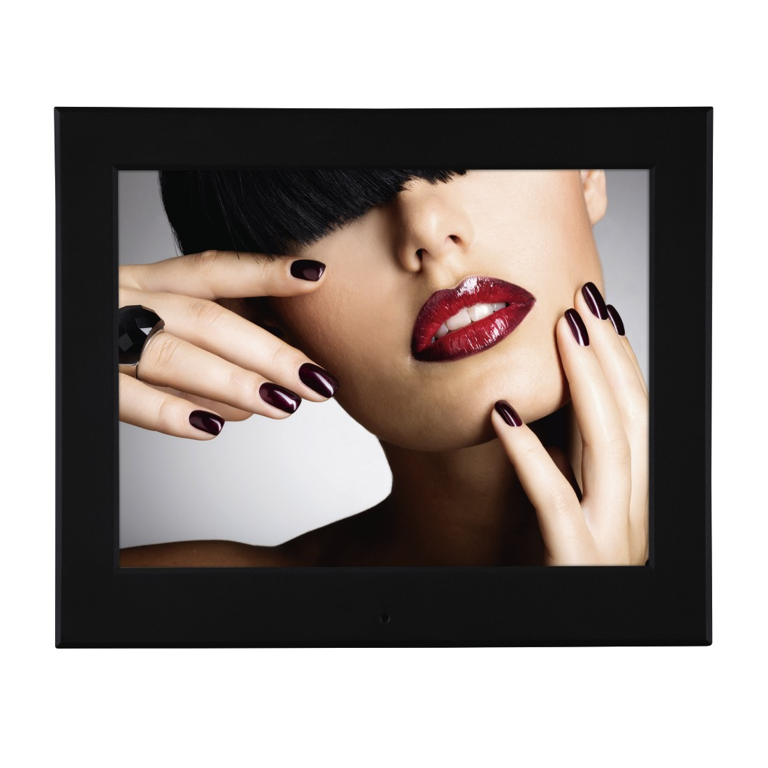 HAMA 8SLB Digitaler Bilderrahmen, 20,32 cm, 1.024 x 768 Pixel, Schwarz-Matt