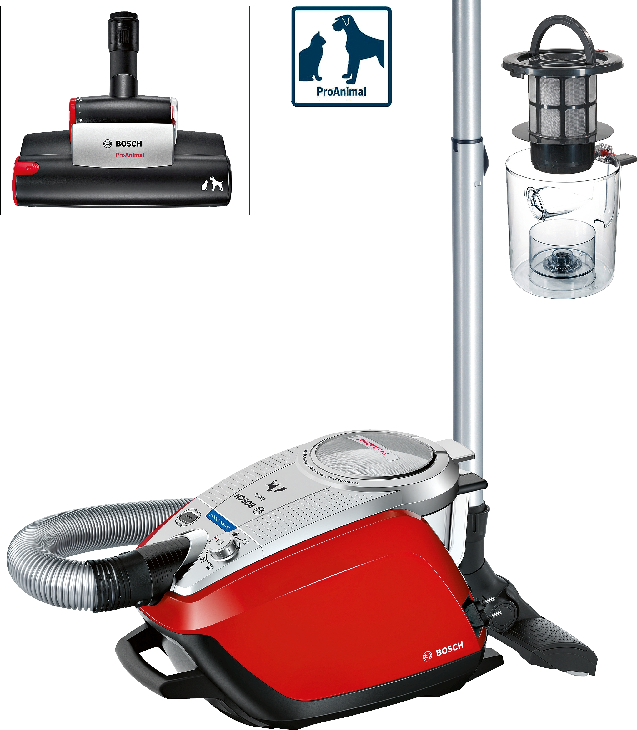 BOSCH BGS5335 Zoo'o ProAnimal Bodenstaubsauger Staubsauger, maximale Leistung: 800 Watt