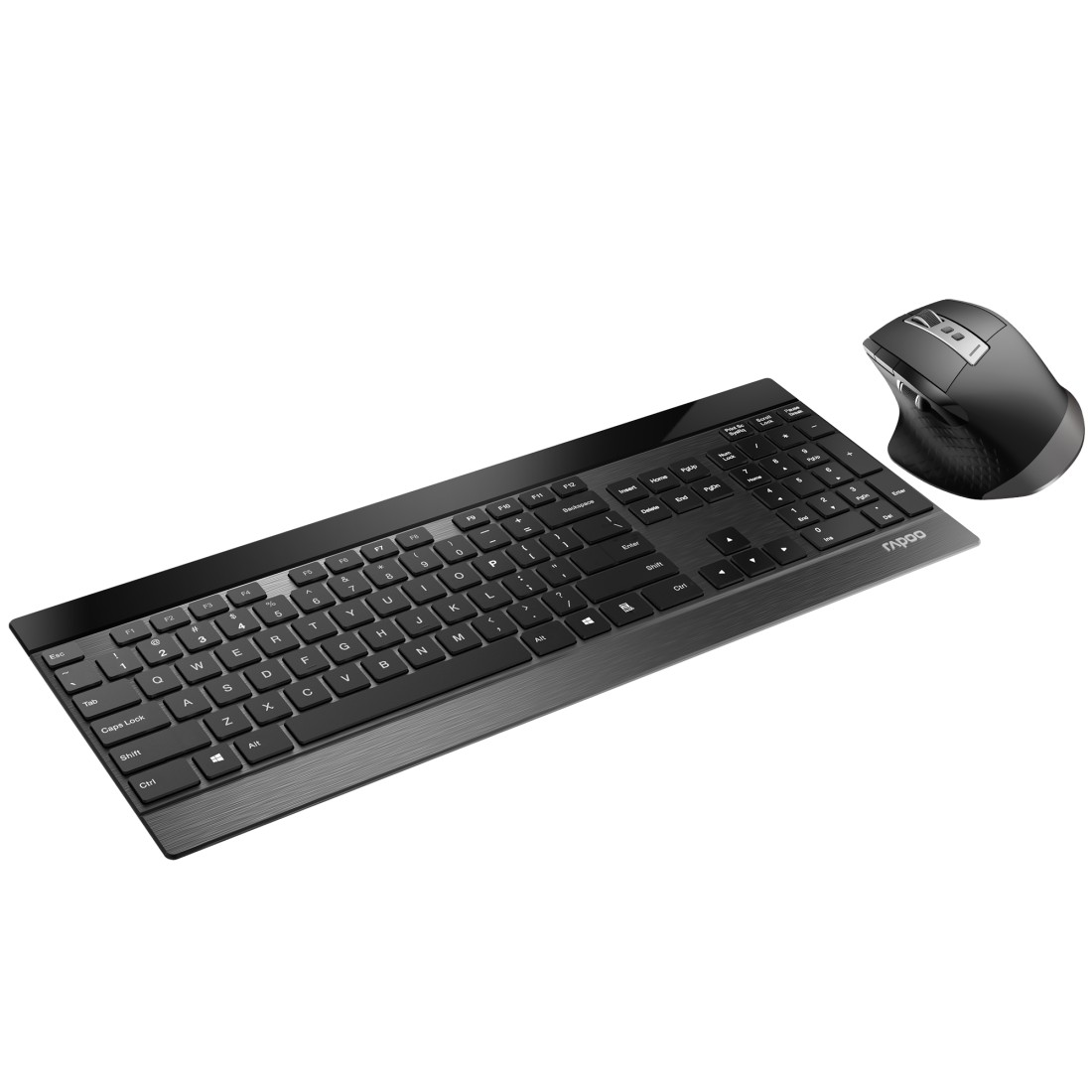 RAPOO 9900M, Tastatur & Maus Set, kabellos, Schwarz