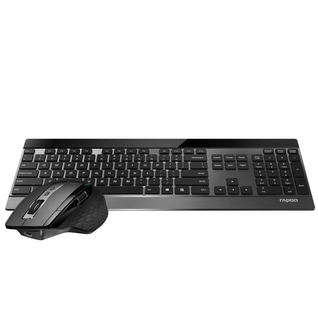 RAPOO 9900M, Tastatur & Maus Set, kabellos, Schwarz