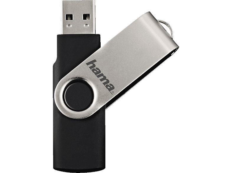 Thumbnail - HAMA Rotate USB-Stick, 32 GB, 10 MB/s, Schwarz/Silber