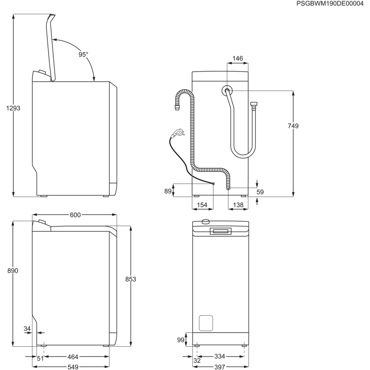 AEG L8TE84565 Lavamat Waschmaschine (6 kg, 1451 U/Min., D)