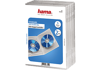 HAMA DVD-Doppel-Leerhülle Standard, 5er-Pack, Transparent