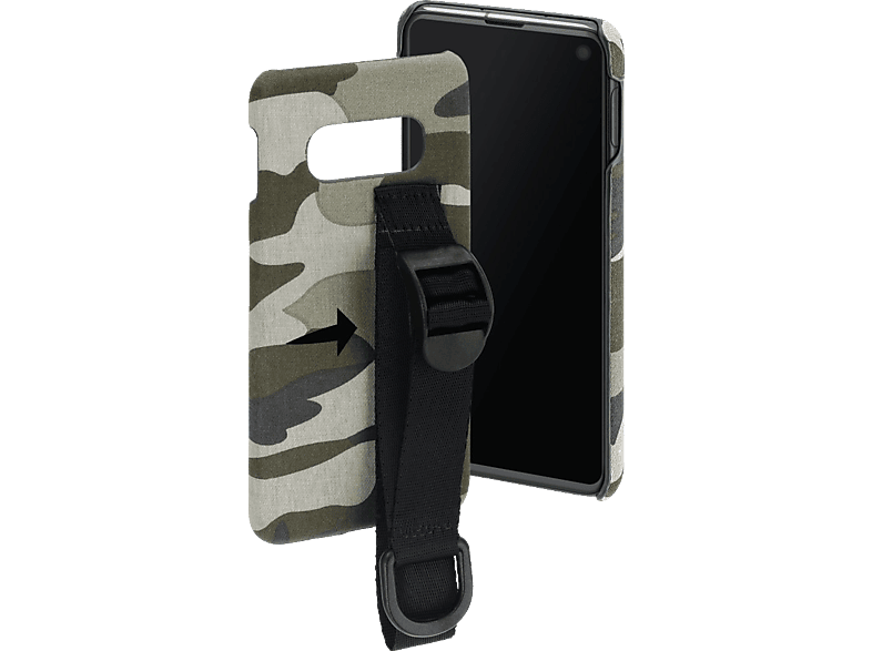 HAMA Grün/Schwarz Galaxy Samsung, Camouflage Backcover, S10e, Strap,
