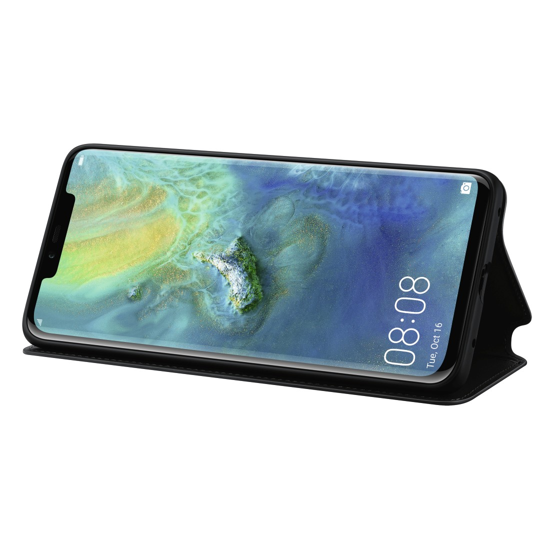 HUAWEI Wallet Cover, Bookcover, Huawei, Mate 20 Pro, Schwarz