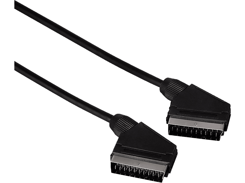 2 Stück HAMA Scart Kabel mit goldenden Anschlüssen 0,75m schwarz cable 079005 