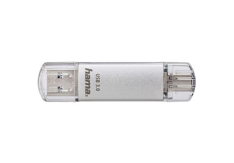 HAMA C-Laeta USB-Stick, 128 GB, 40 MB/s, Silber USB-Sticks | MediaMarkt