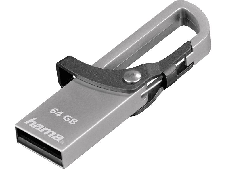 HAMA Hook-Style USB-Stick, 64 GB, MB/s, 15 Grau