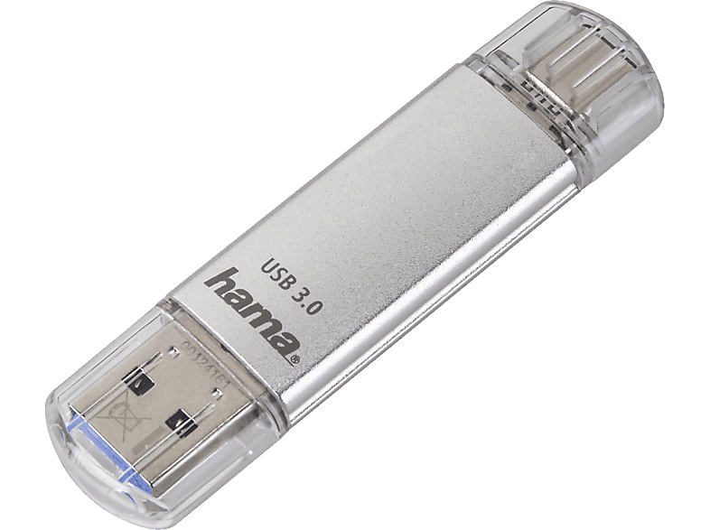 HAMA C-Laeta USB-Stick, 64 GB, 40 MB/s, Silber