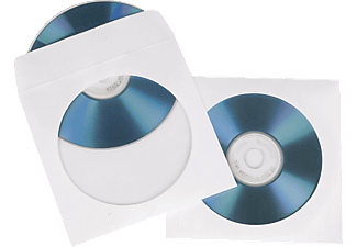 HAMA CD- / DVD-Papierhüllen, 50er-Pack, Weiß