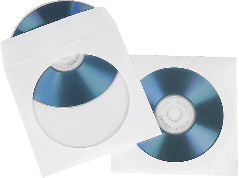 HAMA CD- / DVD-Papierhüllen, 50er-Pack, Weiß
