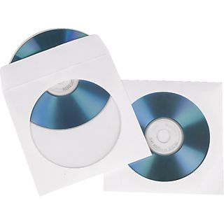 HAMA CD- / DVD-Papierhüllen, 50er-Pack, Weiß