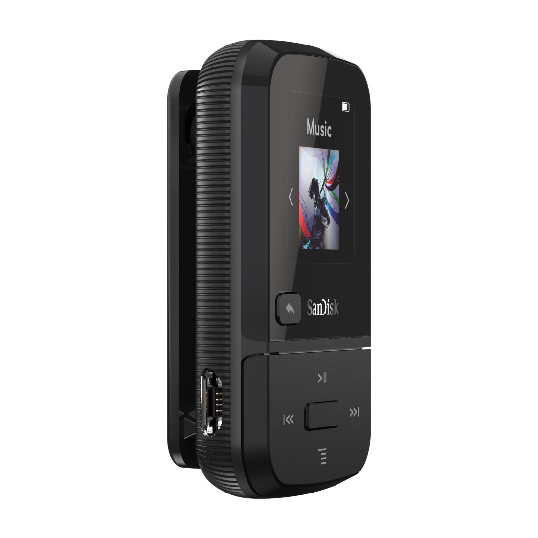 SANDISK Clip Sport Go MP3 Player (16 GB, Schwarz)