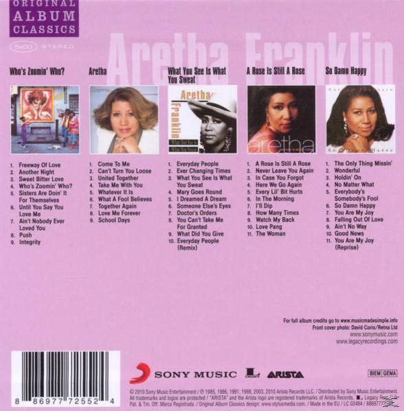 Albumcover von Aretha Franklin, verschiedene Alben-Cover.