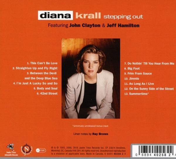 CD-Cover für Diana Kralls Album, mit einer Frau in einem Blazer und der Titelliste.