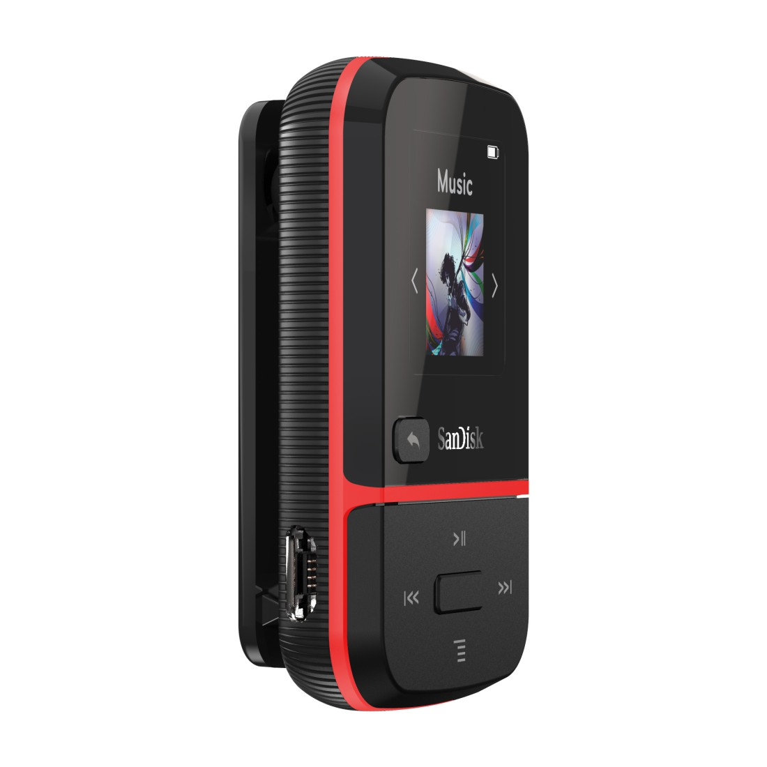 SANDISK Clip Sport Go MP3 Player (16 GB, Rot)