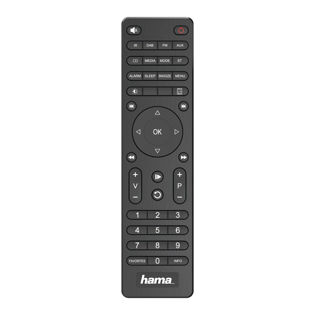 HAMA DIR3300SBT, Spotifiy Connect, Internetradio, FM, DAB+, DAB, Bluetooth, Schwarz