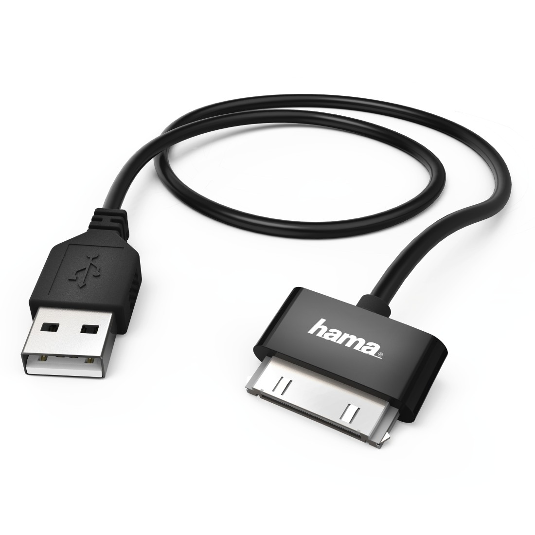 HAMA 106311 USB-Kabel für Apple iPad, 30-Pin, 1 m, Schwarz