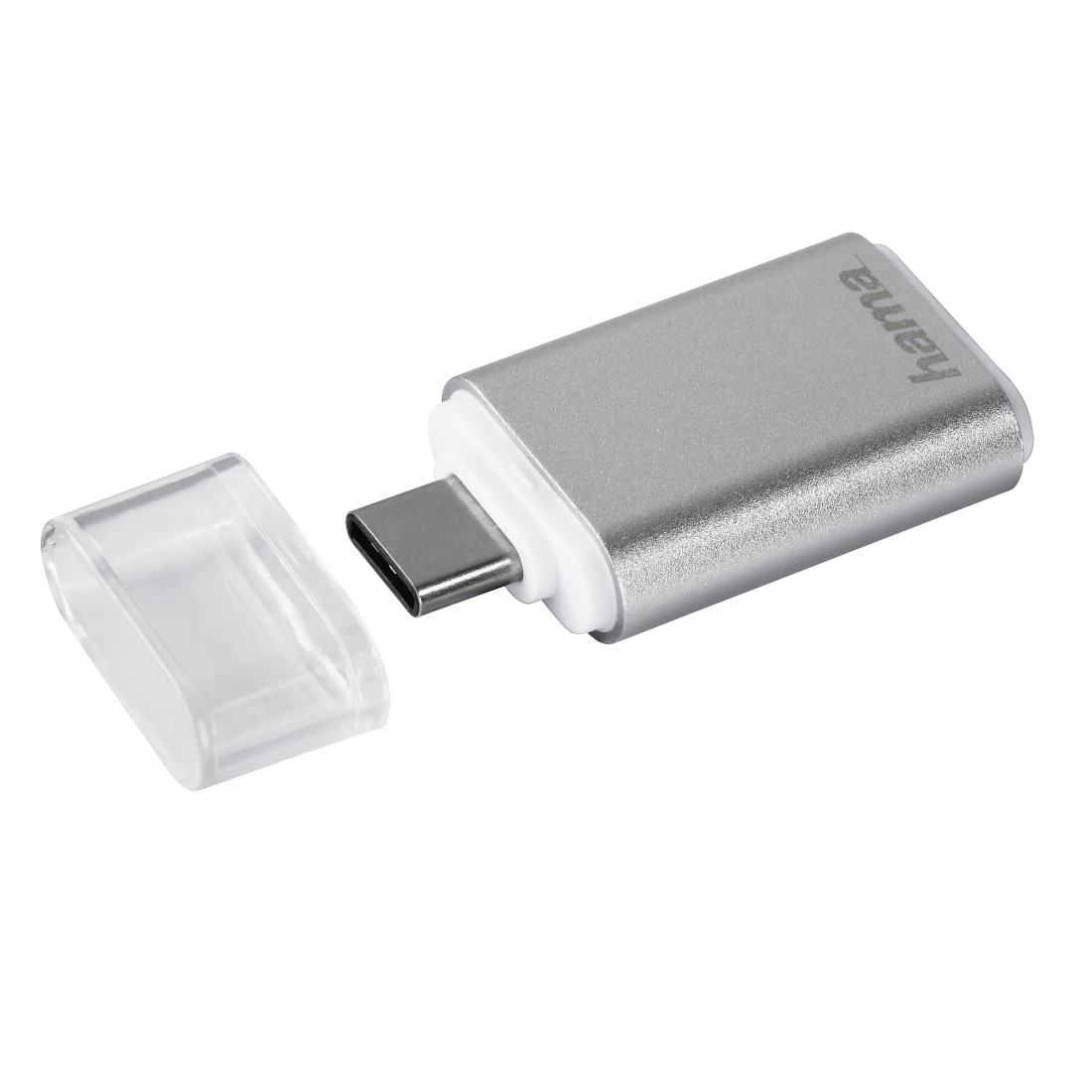 HAMA USB-3.1-Typ-C-OTG, Kartenleser, Silber