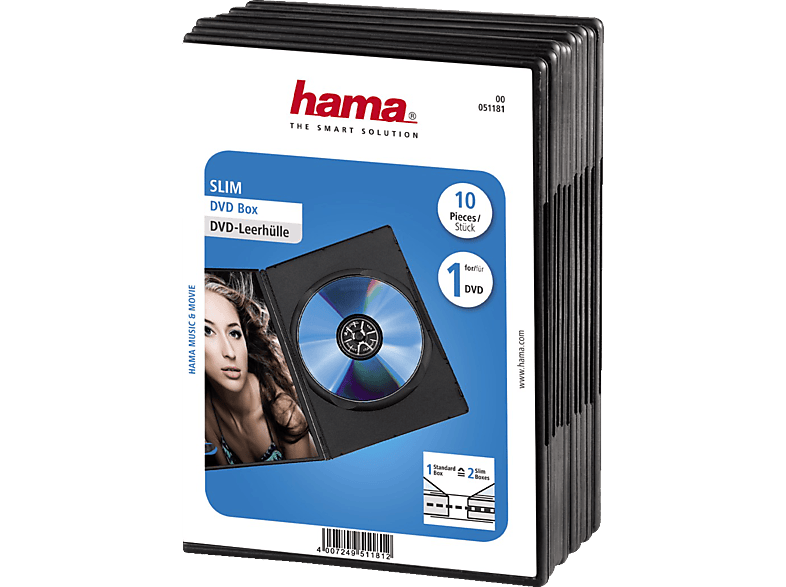 HAMA Slim DVD-Leerhüllen Schwarz