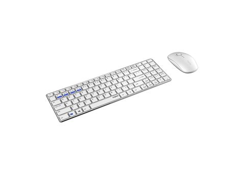 RAPOO 9300M, Set, MediaMarkt PC | & Maus kabellos, Weiß Tastatur Mäuse