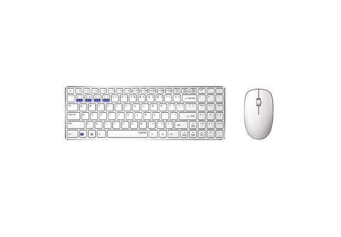 RAPOO Maus kabellos, & Mäuse Set, 9300M, PC MediaMarkt Tastatur Weiß |