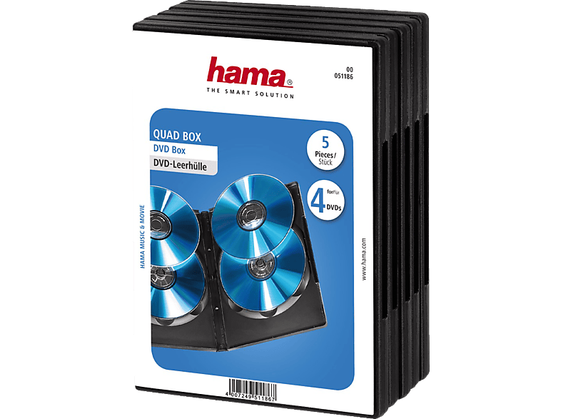 HAMA Quad Schwarz Box DVD-Leerhülle