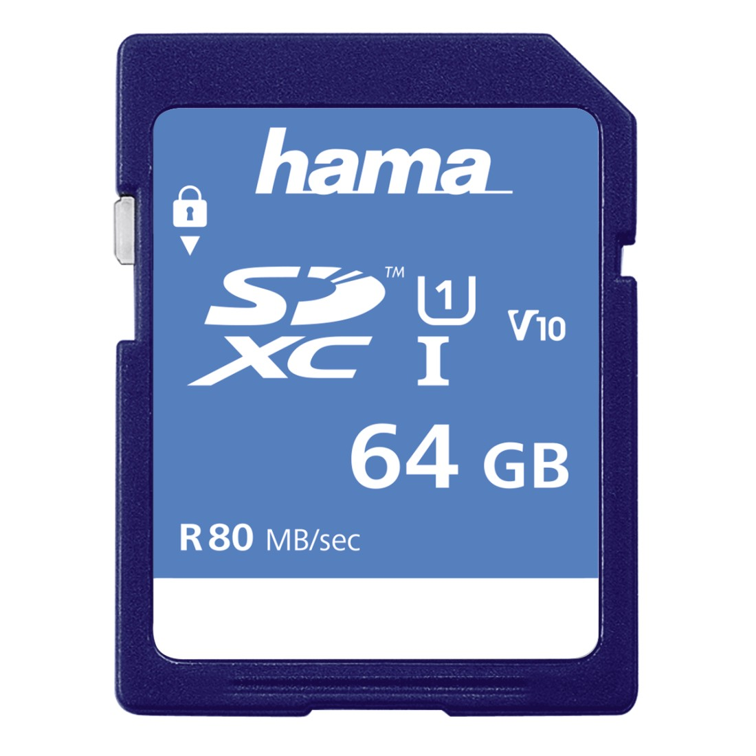 Speicherkarte, 64 GB, Mbit/s 80 UHS-I, Class SDXC HAMA 10
