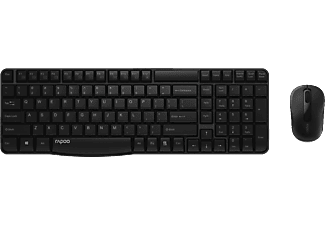 RAPOO X1800S, Tastatur & Maus Set, kabellos, Schwarz