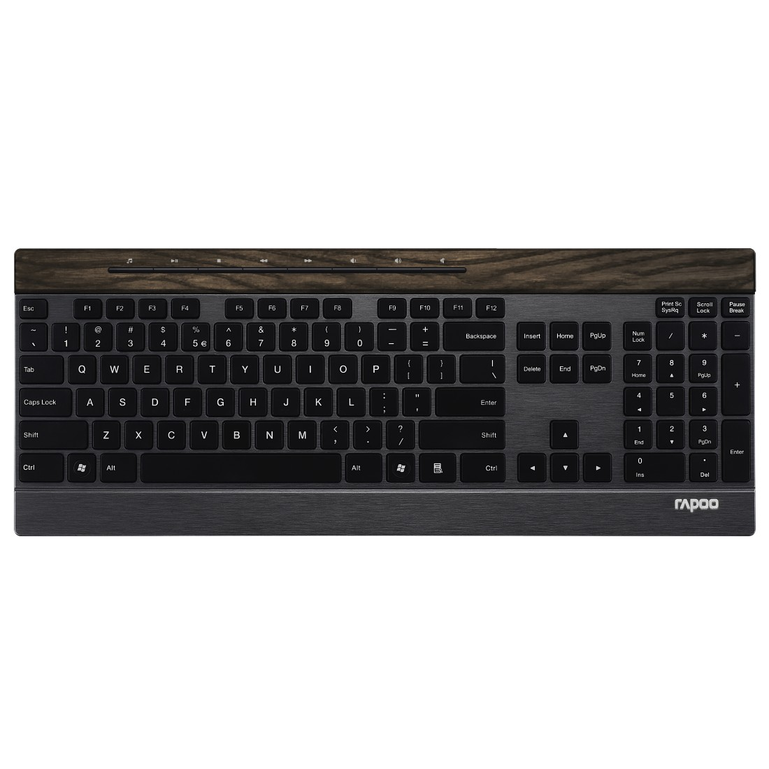 RAPOO E9260, Tastatur, Sonstiges, kabellos, Schwarz