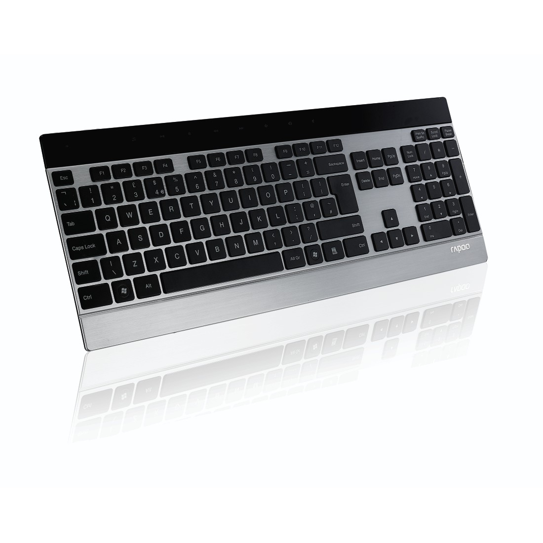 RAPOO E9270P, Tastatur, Scissor, Sonstiges, kabellos, Silber