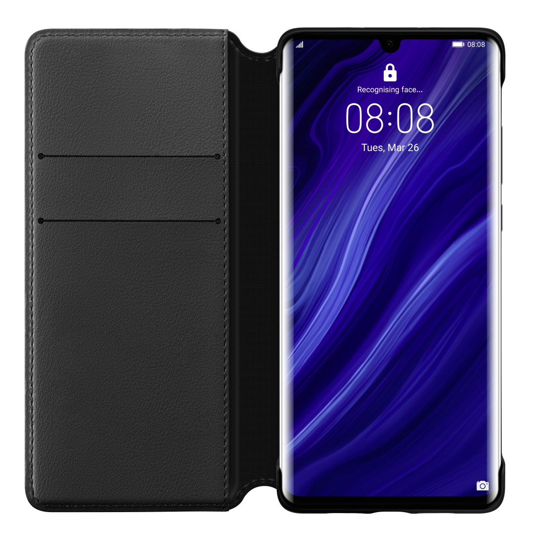 HUAWEI Wallet Cover, Bookcover, Huawei, P30 Pro, Schwarz