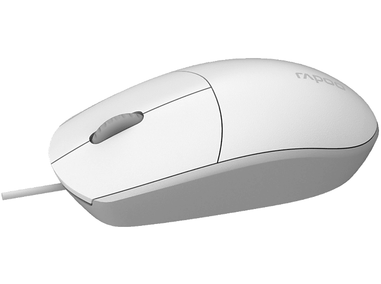 RAPOO N100 kabelgebundene Maus, MediaMarkt PC Mäuse Weiß 
