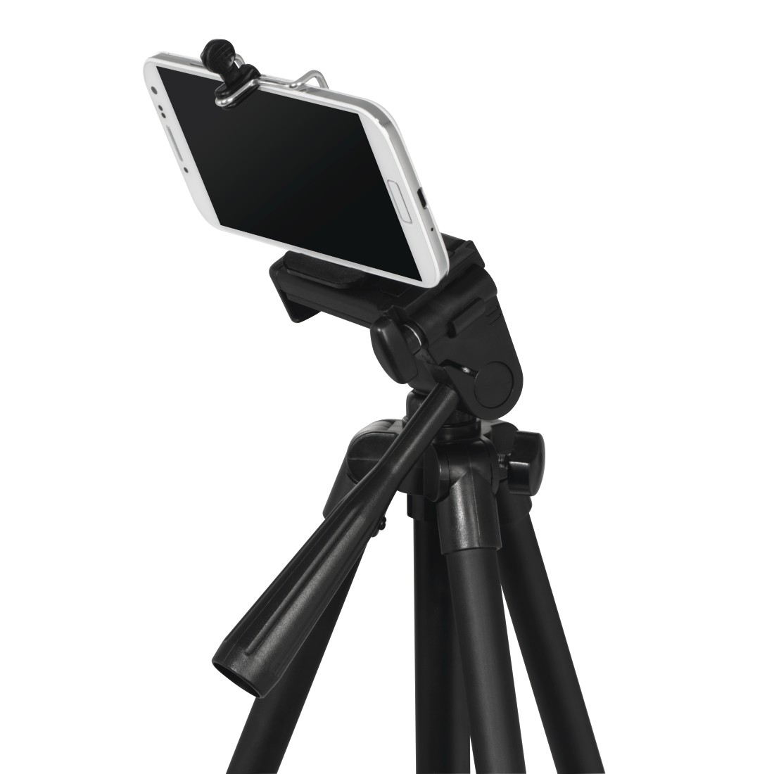 HAMA Star Smartphone 112 + Schwarz, Dreibein 112 cm Höhe Stativ, BRS3 bis offen