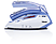 TRISTAR ST-8132 - Ferro a Vapore da Viaggio Manico pieghevole - 1000 Watt - Manico pieghevole - Bianco/ Blu - Ferro a vapore (Bianco/blu)