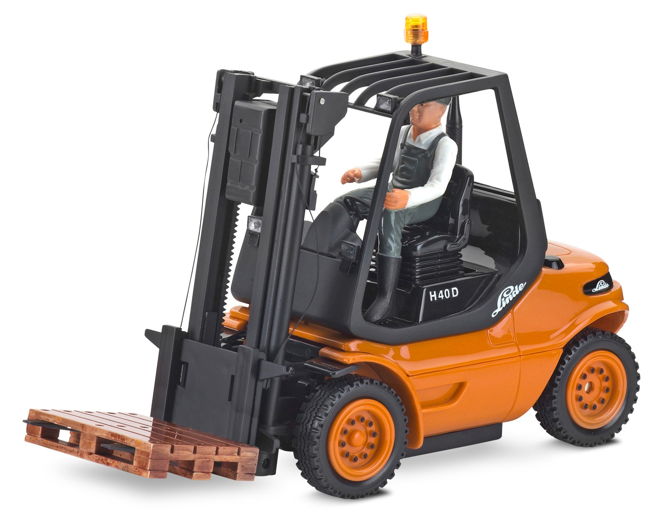 CARSON 1:14 Gabelstap.Linde 2.4G 100%RTR Spielzeugmodellfahrzeug, Orange