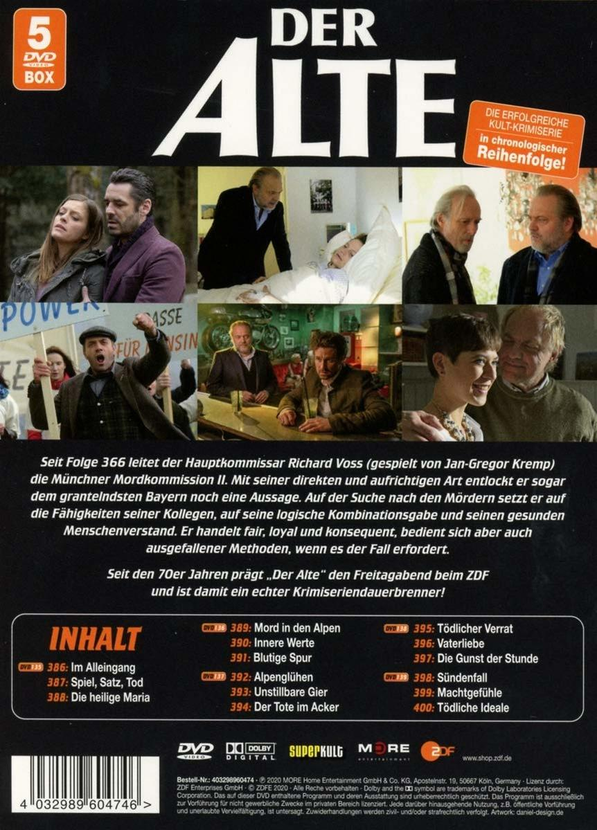 DVD-Box-Set mit deutschem Text. Es zeigt einen Mann mit anderen Leuten und einem Waldhintergrund.