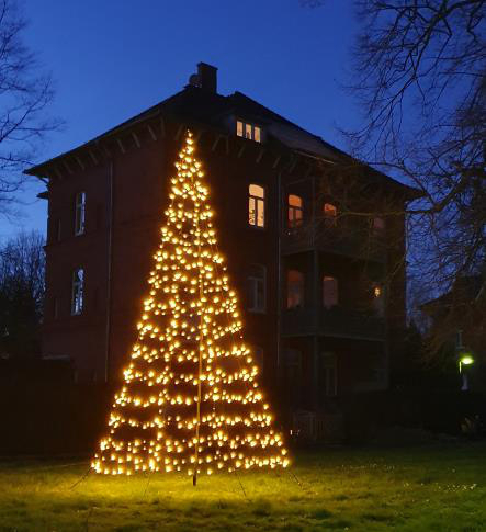 FHS 35240 Galaxy LED Tannenbaum Leuchtdekoration, Schwarz, Warmweiß