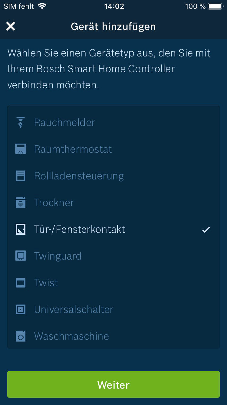 BOSCH Smart Home Tür-/Fensterkontakt, Weiß