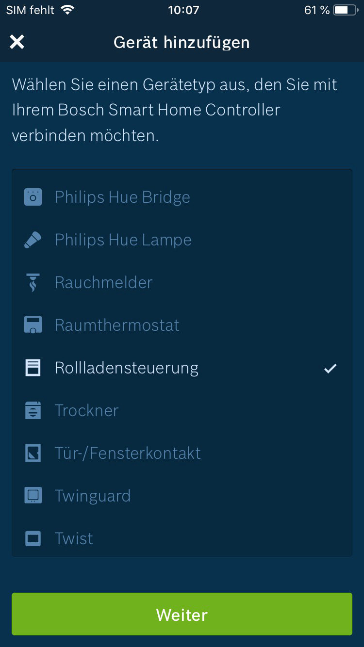 BOSCH Smart Home Unterputz Rollladensteuerung, Weiß