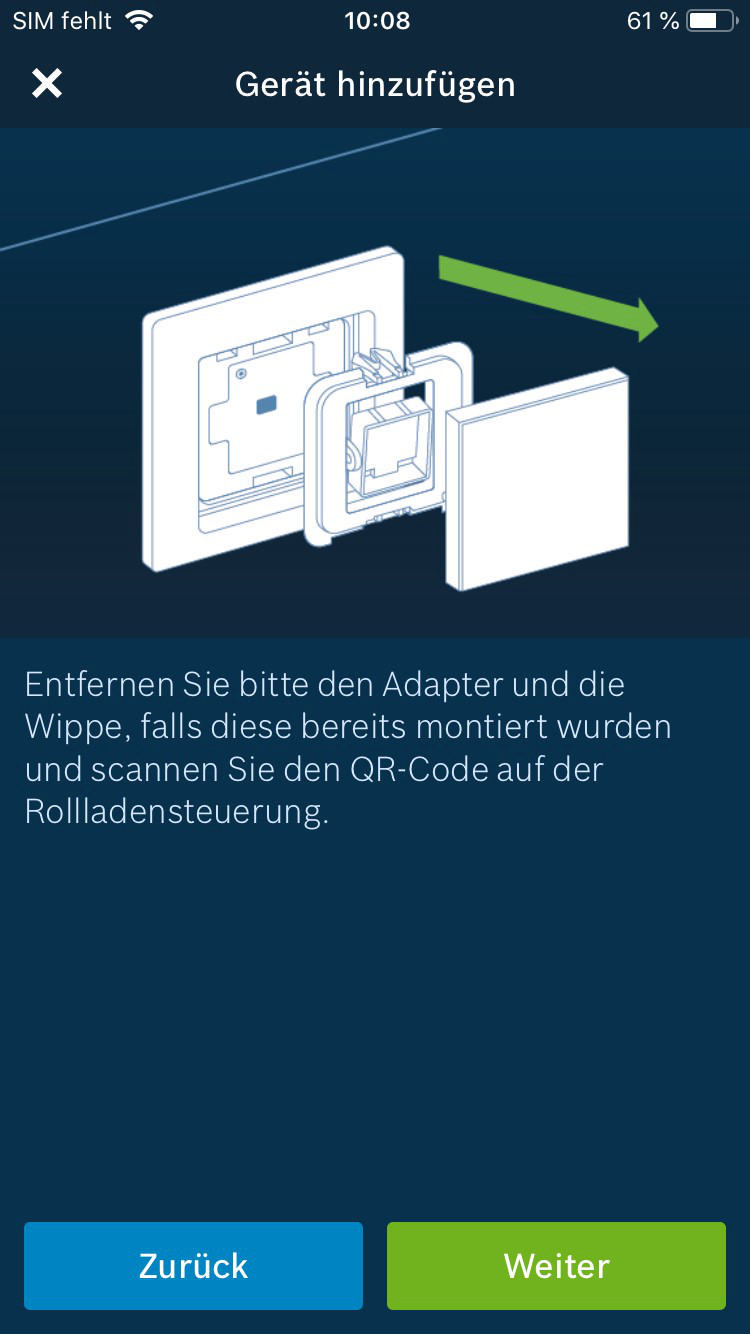 BOSCH Smart Home Unterputz Rollladensteuerung, Weiß