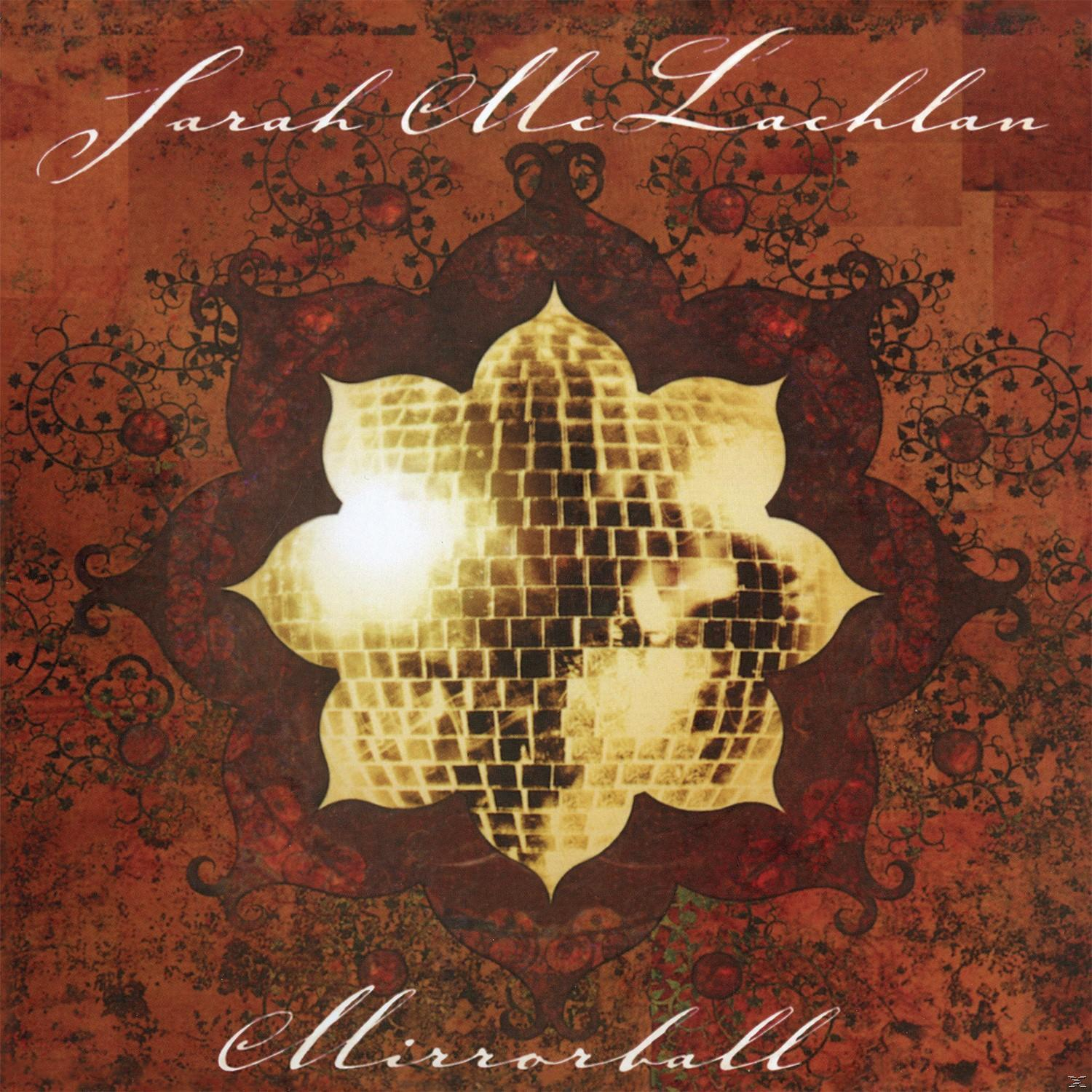 Sarah McLachlan 'Mirrorball' című albumának borítója. Virágmintát tartalmaz, tükrös középponttal.