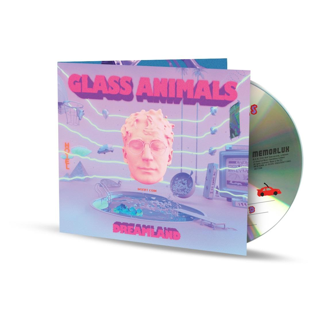 CD-album met de albumhoes van Glass Animals' Dreamland.