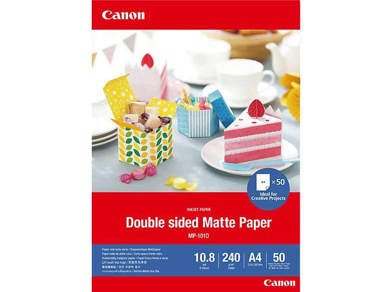 CANON MP-101D Fotopapier 21x29.7 Doppelseitiges Papier, cm Blatt matt A4 50 mattes