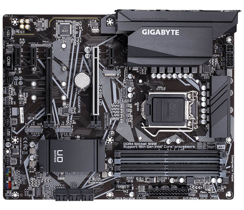GIGABYTE Z490 UD Mainboard Mehrfarbig